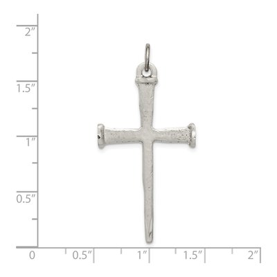 Sterling Silver Antiqued Nail Cross Pendant – view 4