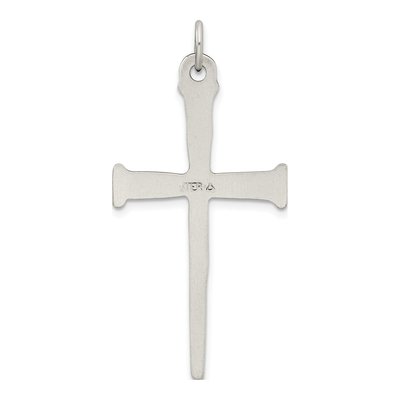 Sterling Silver Antiqued Nail Cross Pendant – view 5