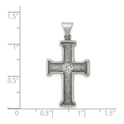Sterling Silver Antiqued Cross Pendant – view 4