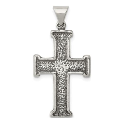 Sterling Silver Antiqued Cross Pendant