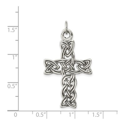 Sterling Silver Antiqued Celtic Cross Pendant – view 4
