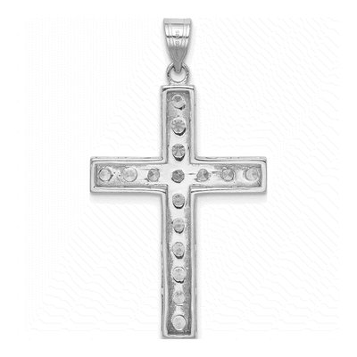 Sterling Silver CZ Latin Cross Pendant – view 5