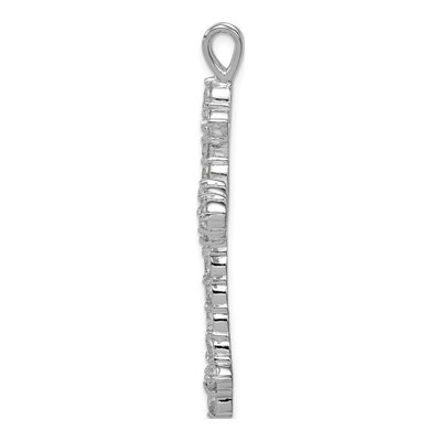Sterling Silver CZ Cross Pendant – view 3