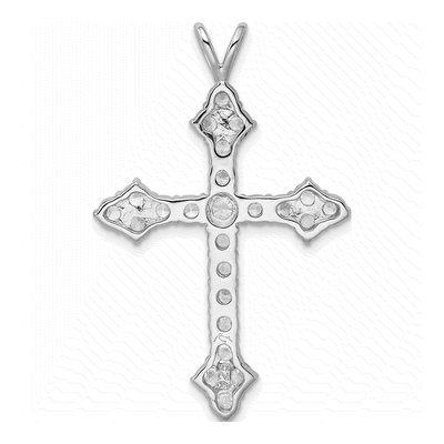 Sterling Silver CZ Cross Pendant – view 4