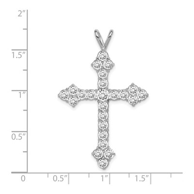 Sterling Silver CZ Cross Pendant – view 5