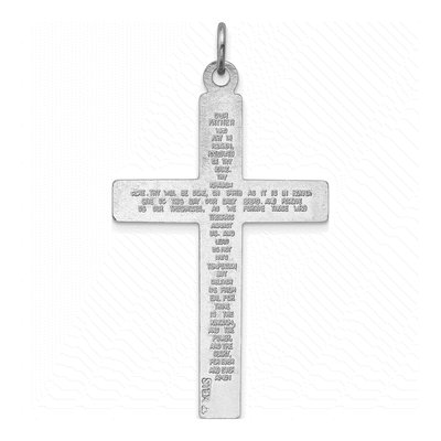 Sterling Silver Cross Lord's Prayer Pendant – view 4
