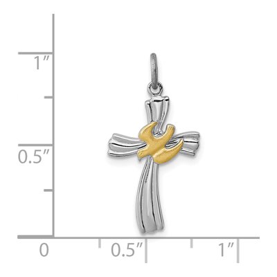 Sterling Silver Dove Cross Charm – view 4