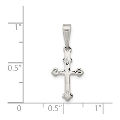 Sterling Silver Budded Cross for Kids Charm – view 4
