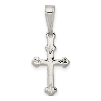 Sterling Silver Budded Cross for Kids Charm