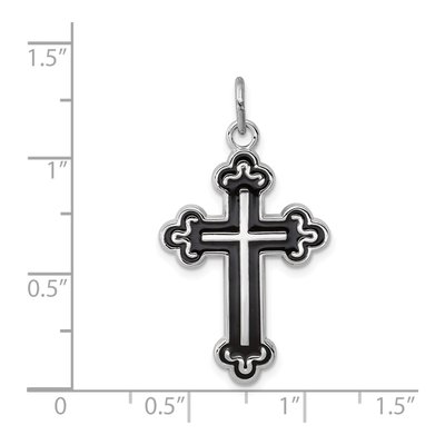 Sterling Silver Enameled Cross Pendant – view 4