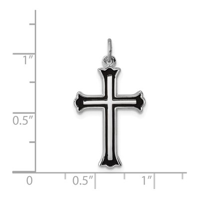Sterling Silver Enameled Cross Charm – view 4