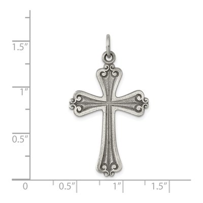 Sterling Silver Antiqued Cross Pendant – view 4