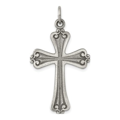 Sterling Silver Antiqued Cross Pendant
