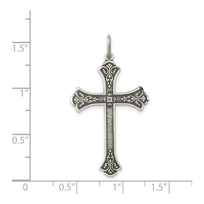 Sterling Silver Antiqued Cross Pendant – view 4