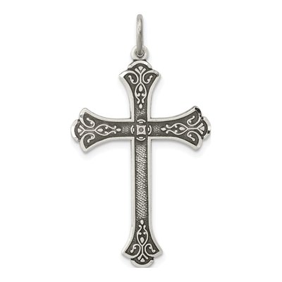 Sterling Silver Antiqued Cross Pendant