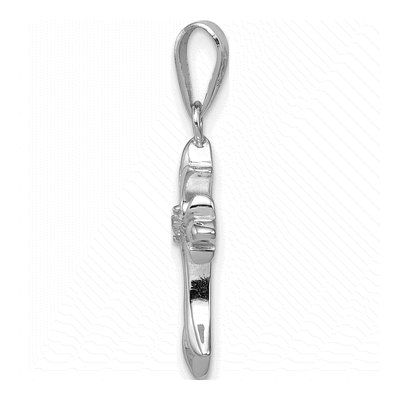 Sterling Silver CZ Cross Pendant – view 3