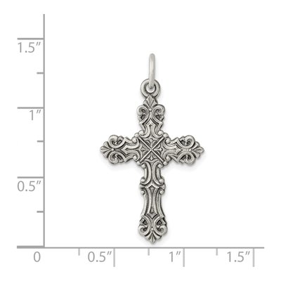 Sterling Silver Antiqued Cross Pendant – view 4