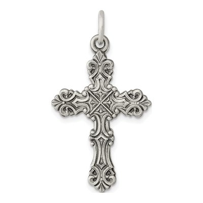 Sterling Silver Antiqued Cross Pendant