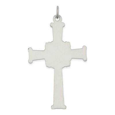 Sterling Silver Antiqued Textured Cross Pendant – view 5