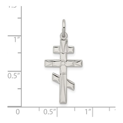 Sterling Silver Eastern Orthodox Cross Charm – view 4