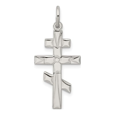 Sterling Silver Eastern Orthodox Cross Charm
