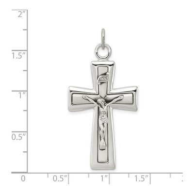 Sterling Silver INRI Crucifix Pendant – view 4
