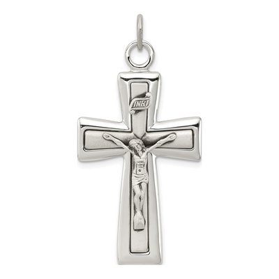 Sterling Silver INRI Crucifix Pendant