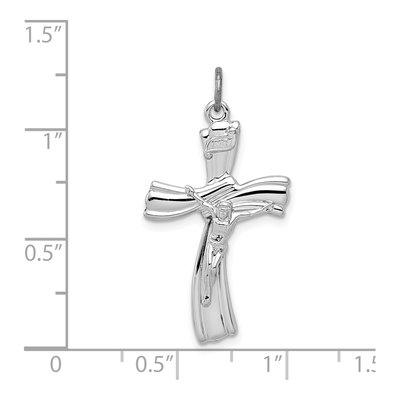 Sterling Silver INRI Crucifix Pendant – view 4