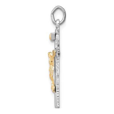 Sterling Silver INRI Crucifix Pendant – view 3