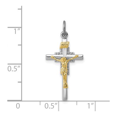 Sterling Silver INRI Crucifix Pendant – view 4