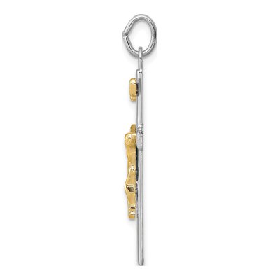Sterling Silver INRI Crucifix Pendant – view 3