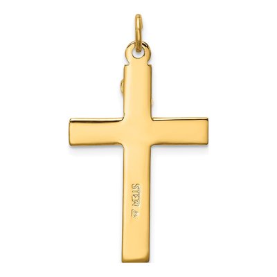 Sterling Silver Enamel INRI Crucifix Charm – view 5