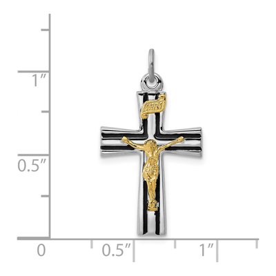 Sterling Silver INRI Crucifix Pendant – view 4