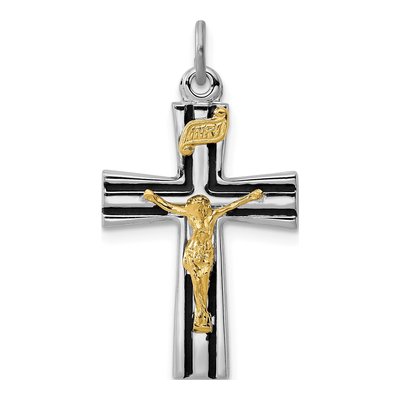 Sterling Silver INRI Crucifix Pendant