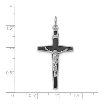 Sterling Silver Enameled Crucifix Pendant – view 4