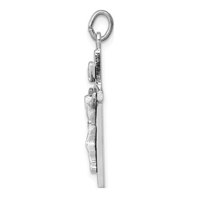 Sterling Silver Enameled Crucifix Pendant – view 3