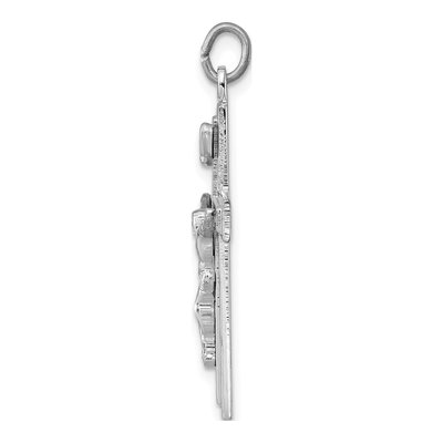 Sterling Silver Enamel Crucifix Pendant – view 3