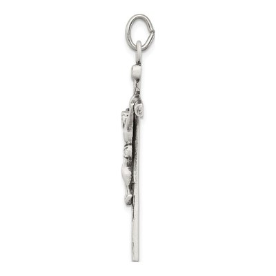 Sterling Silver Antiqued Crucifix Pendant – view 3