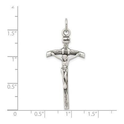 Sterling Silver Antiqued Crucifix Pendant – view 4