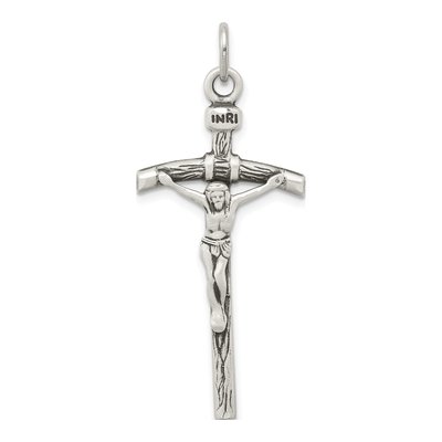 Sterling Silver Antiqued Crucifix Pendant