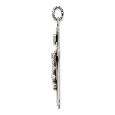 Sterling Silver Antiqued Crucifix Pendant – view 3