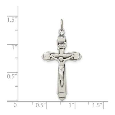 Sterling Silver Antiqued Crucifix Pendant – view 4