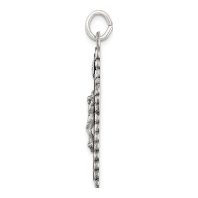 Sterling Silver Antiqued INRI Crucifix Pendant – view 3