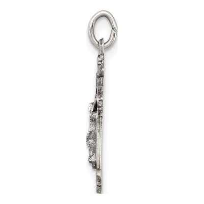 Sterling Silver Antiqued INRI Crucifix Pendant – view 3