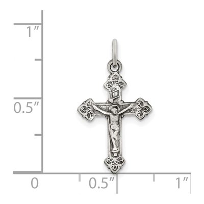 Sterling Silver Antiqued INRI Crucifix Pendant – view 4