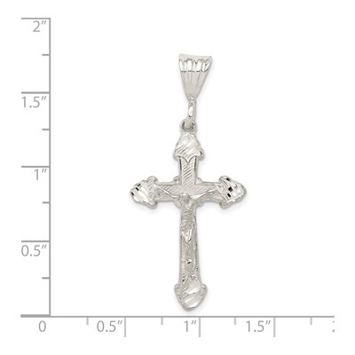 Sterling Silver Diamond-Cut Crucifix Pendant – view 4