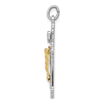 Sterling Silver INRI Crucifix Pendant – view 3