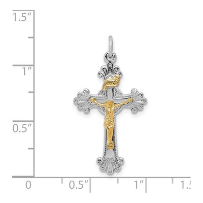 Sterling Silver INRI Crucifix Pendant – view 4