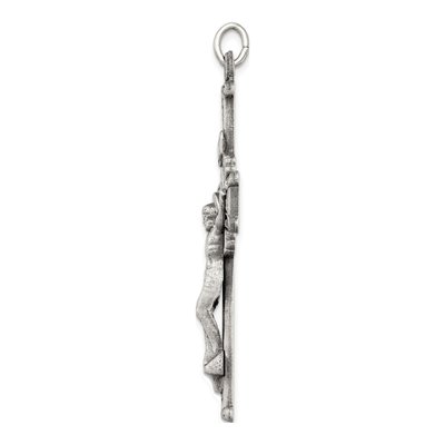 Sterling Silver Antiqued INRI Crucifix Pendant – view 3
