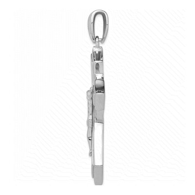 Sterling Silver CZ Crucifix Pendant – view 3